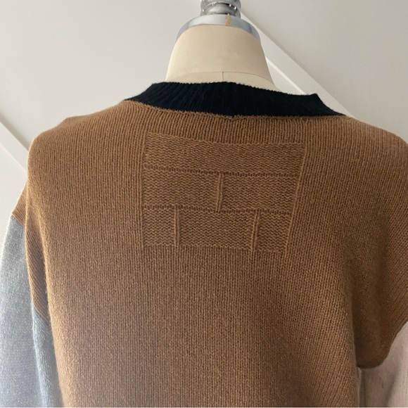Frame Color-block Cashmere Crewneck Sweater - XS - Picture 10 of 14